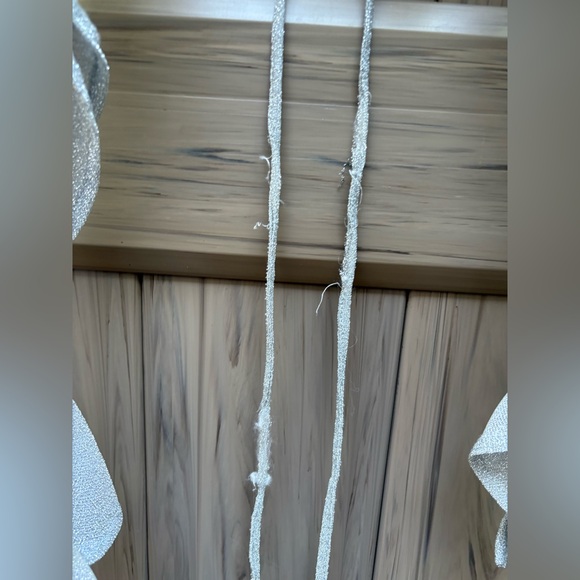 Elegant Silver Strapless Dress - Picture 5 of 13